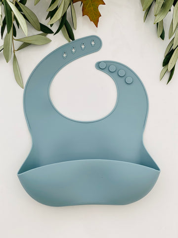 Deluxe Silicone Bib | Ocean Blue