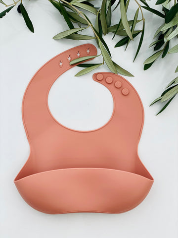 Deluxe Silicone Bib | Dusty Pink